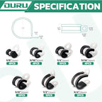 30PCS Cable Clamps Assortment Kit,7 Sizes—1/8" 3/16" 1/4" 5/16" 3/8" 1/2" 3/4" Stainless Steel Rubber Coated Cushioned Insulated Cable Clamp,Automotive Wire Pipe Clamps