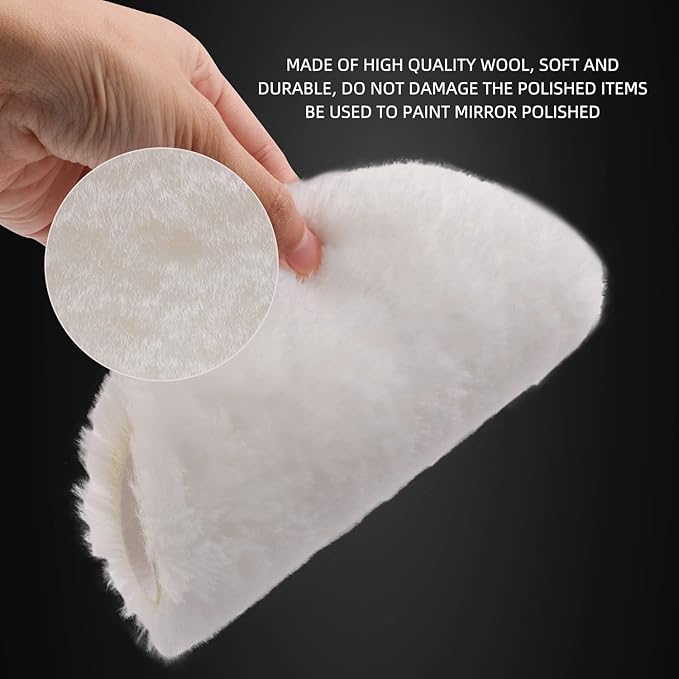 Buffing Polishing Pads, 7Pc 6.5 Inch Face for 6Inch 150mm Backing Plate Compound Buffing Sponge Pads Cutting Polishing Pad Kit for Car Buffer Polisher Compounding, Polishing and Waxing -PPTYS6SET