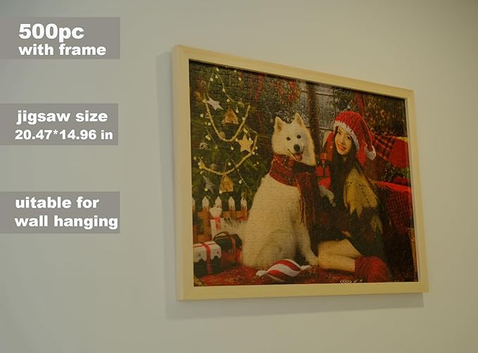 Photo Puzzles for Gift, Pets, Festivals, Weddings, Family Gatherings, Adult Customized Puzzles Jigsaw (Vertical or Horizontal) (None) (500.PC (Vertical/Horizontal))
