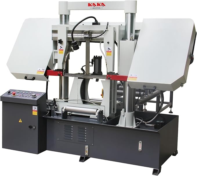 Kaka Industrial TGK-16A 15.7" Semi-Automatic Horizontal Double Column Band Saw-Hydraulic Control, High Stability, 230V 3PH