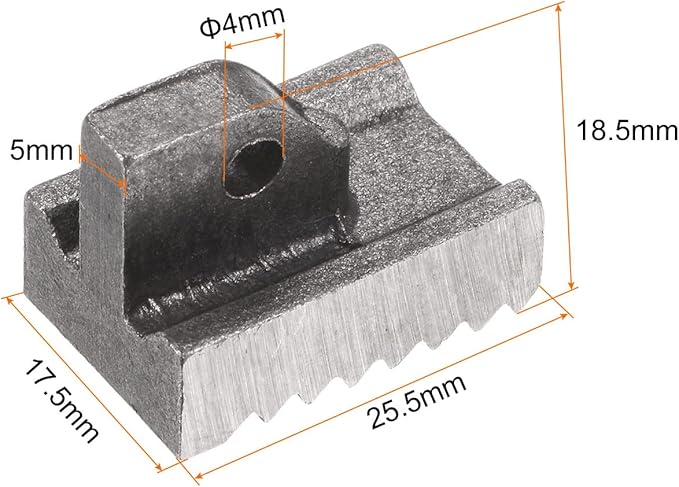 HARFINGTON Pipe Wrench Heel Jaw with Pin Assembly 10" Wrench Replacement High Carbon Steel