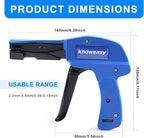 Cable Tie Gun,Knoweasy Fastening Cable Tie Tool,Die-Cast Steel Flush Cut Zip Tie Tool with Steel Handle for Nylon Cable,7 Inches Length Zip Tie Gun