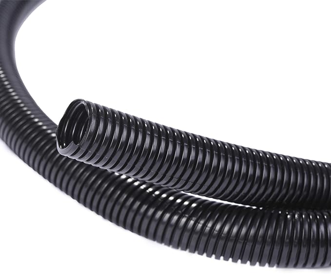 Alex Tech 25ft - 3/4 inch Split Wire Loom Tubing - Black