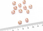 Natural Pearl Beads Rice 7-8mm Pink Freshwater Cultured Loose Gemstone Beads for DIY Jewelry Making 13.8''/Strand HQ