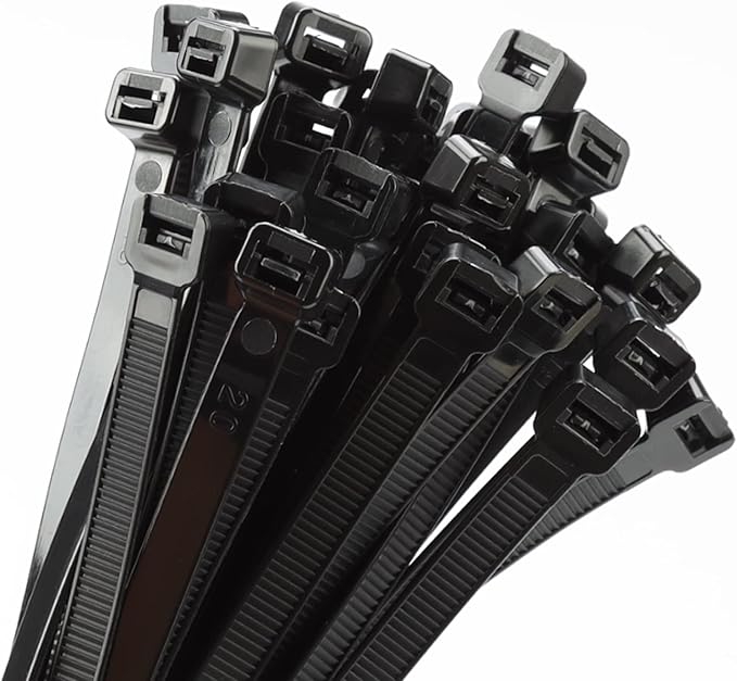 18 inch Black Zip Ties Heavy Duty 100 PACK, 200 LBS Ultra Exclusive Strong Plastic Wire Ties, Large Cable Ties Extra Long Tie Wraps, Indoor and Outdoor UV Resistant