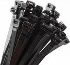 18 inch Black Zip Ties Heavy Duty 100 PACK, 200 LBS Ultra Exclusive Strong Plastic Wire Ties, Large Cable Ties Extra Long Tie Wraps, Indoor and Outdoor UV Resistant