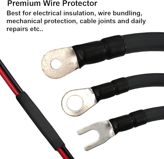 1 inch (Diameter) 3:1 Dual Wall Adhesive Heat Shrink Tubing, Large Glue Lined Marine Cable Sleeve Tube, Premium Wire Wrap Protector for DIY by MILAPEAK (4 Feet, Black)