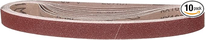 1.2 x 13 Inch Sanding Belt, 10 Pcs 80 Grit Knife Sharpener Belts Work Sharpening for Belt Sander Knife Carving Tool Metal Working