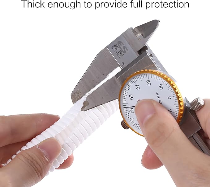 Alex Tech 10ft - 1/2 inch Split Wire Loom Tubing - White