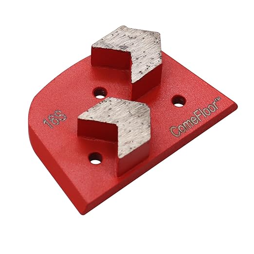 Concrete Floor Grinding Discs, Diamond Metal Grinding Tooling for Lavina Grinders, Concrete Preparation & Thin Epoxy Remove, Double Arrow Segments 16 Grit Soft Bond, Pack of 9