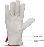 12 Pairs Leather Work Gloves, Durable Hand Protection for All Environments, Perfect for Industrial & Residential Use