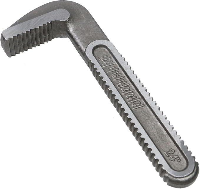 Pipe Wrench Hook Jaw 24 Inch Plumbing Wrench Replacement Jaws Carbon Steel for Adjustable Wrench (Silver)