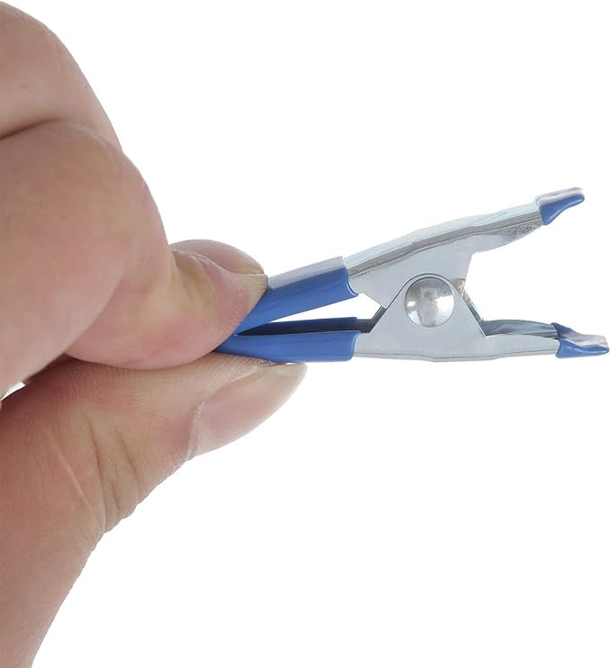 100 pcs. 2" Inch Spring Metal Clamps wholesale Bulk - Blue