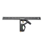 Dasqua 3-in-1 Measuring Tool Set, 12" Stainless Steel Combination Square & Bolt Thread Gauge, Inch Thread Checker for 13 Sizes, Carpenter Square with 45°/90° Level for Woodworking, Engineering, DIY