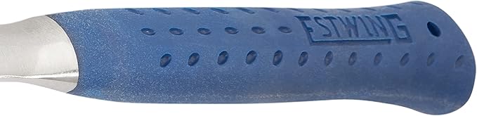 ESTWING Framing Hammer - 28 oz Long Handle Straight Rip Claw with Milled Face & Shock Reduction Grip - E3-28SM, Blue