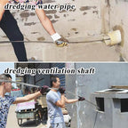 Heavy Duty Sewer Drain Snake for Outdoor,Flat,Manual,Length 30m/98.4ft,Width 2.5cm/1inch,Thickness 2.5mm/0.1inch,Manganese Steel Plumbing Snake Tool