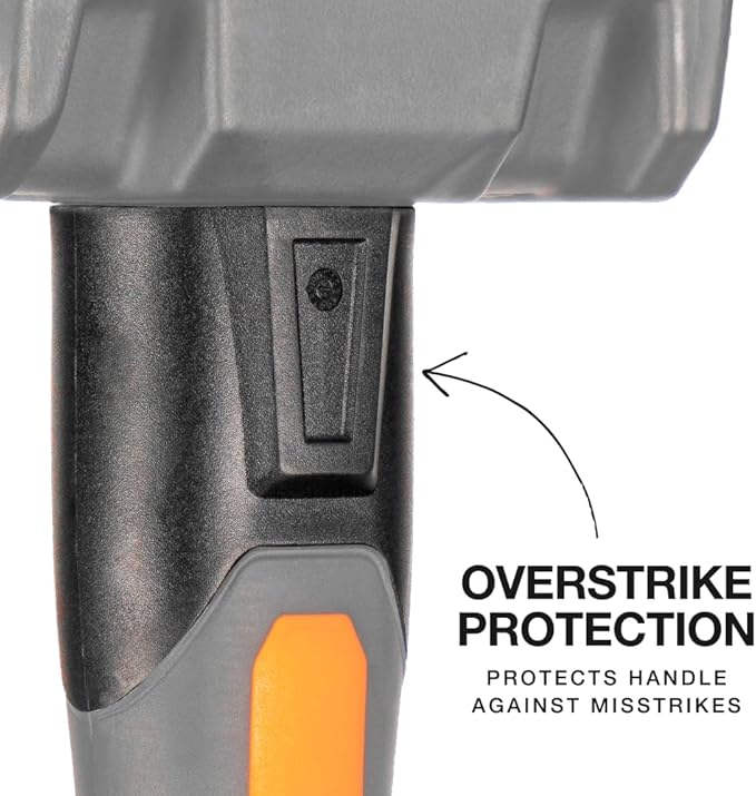 Klein Tools H80694 Sledgehammer, 4-Pound Engineering Hammer with Fiberglass Handle, Shock-Resistant Design for Striking and Demolition, Includes Lanyard Hole