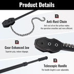 YHK Chain Pipe Wrench, Chain Tongs with 41.3" Chain Length and 35.4”-47.2” Telescopic Handle Length, Chain Wrench for Pipe Installation, Repair, and Maintenance, Fit for 1-1/2"-8" Pipe Diameters