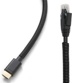 ZhiYo 20FT 1/4” Wire Loom Split Tubing Auto Wire Conduit Flexible Cover | High Temperature Heat Resistant -40F to 257F | Plastic Cover for Electrical Wires & Cables, Black