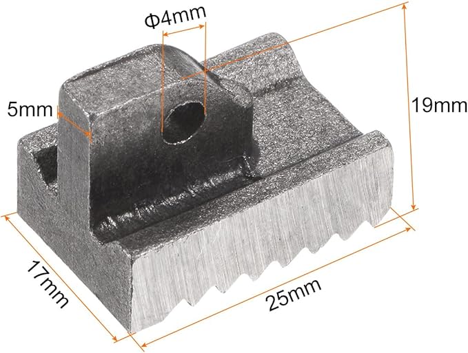 HARFINGTON Pipe Wrench Heel Jaw with Pin Assembly 10" Wrench Replacement Carbon Steel for 10" Adjustable Wrench