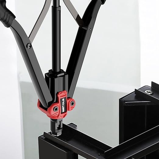 WETOLS 17" Rivet Nut Tool, Hand Rivet Tool Kit with 11 Metric & SAE Mandrels M3 M4 M5 M6 M8 M10 M12, 10-24, 1/4-20, 5/16-18, 3/8-16, 110pcs Rivnuts, Sturdy Case Packed, Auto Release Nut Design, WE-896