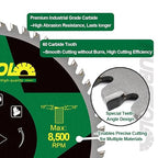 Circular Saw Blade 7-1/4 Inch - 60T ABT Wood Cutting Saw Blade with 5/8” Arbor for Wood, Plastic, Plywood, Particle Boards, Multilayer Boards(2 Pack)