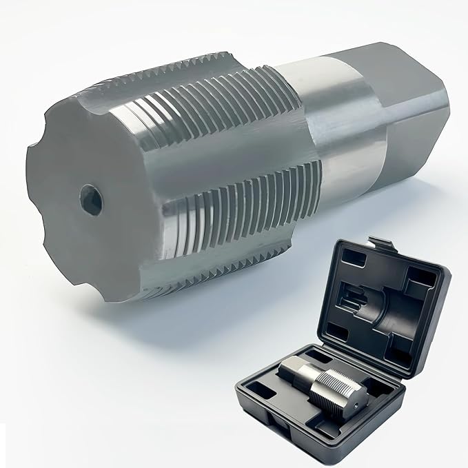 1-1/2"-11-1/2 NPT Pipe Tap, Precision Carbon Steel NPT Tap Set for Clean Accurate Threads, 1-1/2-11-1/2" NPT Tap, Perfect for Plumbers Mechanics DIYers, with Durable Plastic Case.
