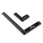 Precision Square Ruler for Measuring and Marking - Aluminum Steel Framing Tool for Professional Carpentry Use (MM Set 100 & 300)