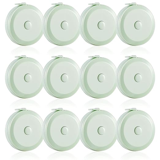 16 Pack Tape Measure, 60 Inch/150cm Retractable Body Measuring Tape - Soft Sewing Tape for Tailor, Craft & Cloth Measurements (Cold Green)
