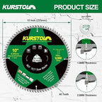 Circular Saw Blade 10 Inch - 80T ABT Wood Cutting Saw Blade with 1” Arbor for Wood, Plastic, Plywood, Particle Boards, Multilayer Boards(3 Pack)