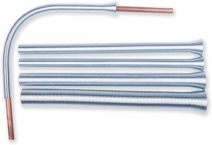 Wostore Spring Tubing Benders Kit for Pipe O.D. 1/4, 5/16, 3/8, 1/2, and 5/8 Inch 5 in 1 Tube Bender Set