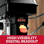 JET 12-Inch Benchtop Drill Press, Variable Speed, 1/2 HP, 115V 1Ph (Model JWDP-12)