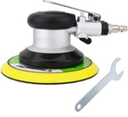 6 inch Pneumatic Orbital Sander, Action Air Sander with Hook and Loop Sanding Pad for Woodworking, Autobody Work(Silver)