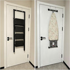 Over the Door Hooks 4Pcs L=5.5" Fit 1 3/8" Door Steel with White Rubber Coating Hanging Towel Robe Clothing Hanger for Bathroom Room Wreath Ironing Board Holder Cute Thin Single Heavy Duty