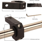 1 inch Bar Clamp-Pack 4 Roof Rack Bar Mounts Tube Clamps Horizontal Bar Clamp Mounting Bracket for Motorcycle ATV Utv Boat Trucks (1"- Clamp Mount kit)