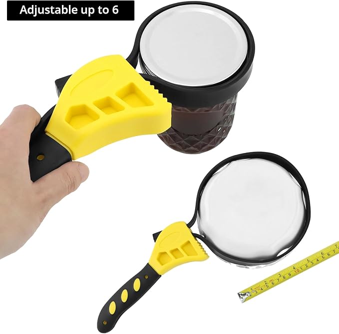 QWORK Strap Wrench Set, 2 Piece Adjustable Rubber 24" & 19.7" Reinforced Belts, Jar Opener for Weak Hands