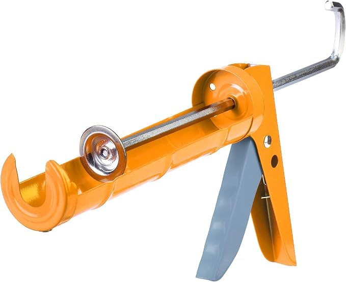 Bates- Caulking Gun, 10:1 Thrust Ratio, Orange & Ashen, Caulking Tool Gun, Caulk Gun No Drip, Hand Caulking Guns, Silicone Gun, Caulking Gun Tool, No Drip Caulk Gun, Caulk Guns, Caulking Gun Dripless
