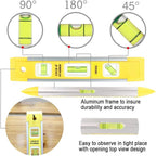 DOWELL 9 Inch Magnetic Box Level Torpedo Level(3PCS),3 Different Bubbles/45°/90°/180°Measuring Shock Resistant Torpedo Level
