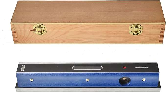 12" (300mm) Precision Level, Accuracy 0.02mm/m Strip Level with Wooden Box Used to Test the Flatness and Horizontal Position of Equipment