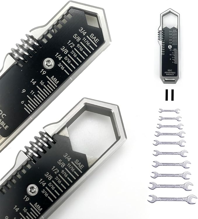 Adjustable Mini Wrench, Adjustable Size 9‑16mm Wrench Spanner Alloy Steel Metal Small Wrench for Woodworking Garage