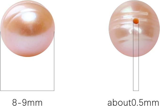 Natural Pearl Beads Potato 8-9mm Pink Freshwater Cultured Loose Gemstone Beads for DIY Jewelry Making 13.8''/Strand HQ