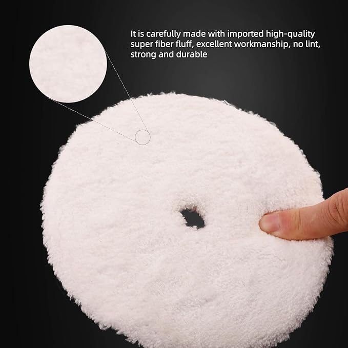 Buffing Polishing Pads, SPTA 7Pc 5.5 Inch Face for 5Inch 125mm Backing Plate Compound Buffing Sponge Pads Cutting Polishing Pad Kit for Car Buffer Polisher Compounding, Polishing and Waxing -A1094MIX