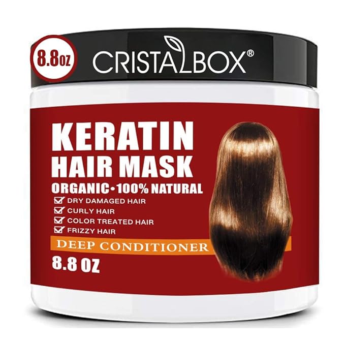 Keratin Hair Mask,Keratin Hair Treatment 250g Hair Mask for Dry Damaged Hair,Hair Treatment Mask Deep Repair Damage Hair Root,Natural Deep Conditioner Hydrating Hair Masque-VeraVaultWomen