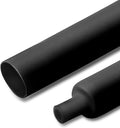 1-1/2 inch ((Diameter)) 3:1 Dual Wall Adhesive Heat Shrink Tubing, Large Glue Lined Marine Cable Sleeve Tube, Premium Wire Wrap Protector for DIY by MILAPEAK (4 Feet, Black)