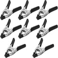 Lot of 8-6" inch Spring Clamp Large Super Heavy Duty Spring Metal Black - 2.5 inch Jaw Opening
