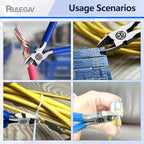 Wire Cutters Precision Flush Cutters Ultra Sharp Wire Cutters for Trimming Metal Wires Zip Ties, Cables, Circuit Boards, Crafting Jewelry Making