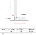 Groz 12-inch Steel Square | General Purpose | 96 Micron Squareness (01107)