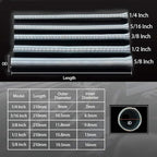 Wostore Spring Tubing Benders Kit for Pipe O.D. 1/4, 5/16, 3/8, 1/2, and 5/8 Inch 5 in 1 Tube Bender Set