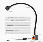 Magnetic Work Light,Three-ColorTemperature,1320 Lumen 120v FlexibleGooseneck Work Light with AdjustableFocusand Magnetic Base for Lathe CNC MillingDrill Press SewingMachine Industrial Light