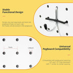 136PCS Metal Pegboard Hooks Organizer Kit for Organizing Various Tools - Heavy Duty 1/4" & 1/8" Pegboard Accessories with Pegboard Bins, Wall Mount Tool Storage for Garage, Workshop & Kitchen